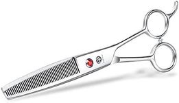 Purple Dragon 6.5" 46 Tooth Professional Pet Grooming Scissors - Dog Thinning/Blending Shears - Animal Hair Trimmer for Pet Groomer or Family DIY