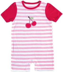 Hudson bebé niñas Rosa Cherry Pelele de rayas rosa rosa Talla:0-3 Meses