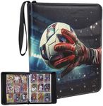 Soccer Card Binder, Trading Card Binder for Soccer cards, Soccer Card Holder with 720 Pockets, Album with Soccer Card Sleeves, Sports Collectible Binder, Soccer Card Book, Soccer Organizer with Rings