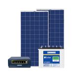 Luminous Inverter,Battery and Panel Solar Combo for Home, Shop & Office - NXG 1150e Solar Inverter (850 VA/12V) with 1x LPTT 12150H 150Ah Tubular Battery and 2X 170 Watt Polycrystalline Solar Panel