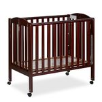 Dream On Me 3 in 1 Portable Folding Stationary Side Crib, Espresso