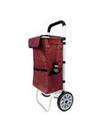 BESTLO EVERBEST® Jumbo Shopping Trolley Bag with Wheels | 2 Year Warranty | Grocery, Fruits, Vegetables, Laundry, & Golf cart | 50 Litre Capacity (Red)