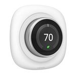 Fintie Wall Plate Cover for Google Nest Learning Thermostat 3rd 2nd 1st Generation Fingerprint Resistant Bracket Mount [ Not Compatible with Nest E and Nest Thermostat 2020] (White)