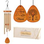 Leebbsin 50th Anniversary Wedding Wind Chime, Happy 50th Anniversary Romantic Gifts for Couple, Parents, Wife, Husband, Friends, Golden Anniversary Keepsake Gifts Ideas