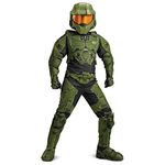 Disguise Halo Master Chief Infinite Prestige Boys Costume, Green & Black, Large (10-12)