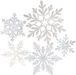 Martha Stewart Die Cut Snowflake Garland, Multicolor