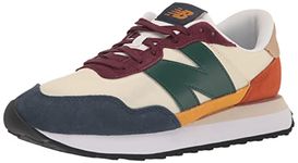 New Balance 237, Sneakers for Men, Beige Nb Burgundy Nightwatch Green, 8.5 UK