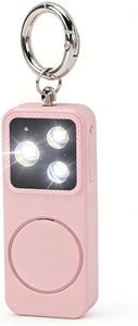 LICAEVEY Personal Safety Alarm 150dB, Rechargeable Keychain Alarm with LED Light, 4 Lighting Modes with Type C Charging for Women Outdoor Travel Security (Pink)