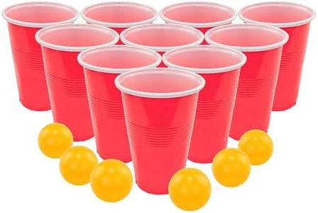 Fairly Odd Novelties Beer Pong Set, 24 Red Cups and Ping Pong Balls.