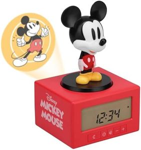 Paladone Disney Mickey Mouse Sleep Training Alarm Clock - Officially Licensed Gift, Kids Projection Bedroom Night Light
