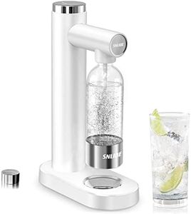 SNLIDE Soda Maker, Soda Water Machine with 1L BPA Free Pet Bottle, Easy to Use, Cute Sticks DIY the Sparkling Water Maker, Compatible with Screw-in 60L CO2 Exchange Carbonator (NOT Included), Home Use