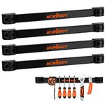 HORUSDY 4-Piece 12-Inch Heavy Duty Magnetic Tool Holder Strip Set | Wall Mount Tool Organizer Rack for Garage & Workshop | Sturdy Alloy Steel with 10lb Weight Capacity