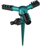Lawn Sprinkler Automatic 360 Rotating Garden Water sprinklers with 45° Adjustable Arms for Large Coverage Area, Gardening Watering Systems
