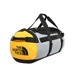 The North Face - Gilman Duffle Bag - Sports & Gym Bag with Shoulder Straps - Foldable Travel Bag - TNF Black/Mid Grey/Yellow, S, 50L