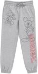 Disney Ladies Mickey and Minnie Joggers - Mickey and Minnie Varsity Athletic Jogger Sweatpants Mickey and Minnie Sweatpants, Light Grey Heather, Medium