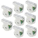 8 Packs Ceiling Mount Single Pulleys, 1-1/2 Inch Wall Mount Single Pulleys for 3/8 Inch Cord or Rope, Zinc Plating, Working Load 420 Lbs