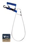 Rogue Endeavor Large, Heavy Duty Stainless Steel Game Clip Fish Stringer System + Stainless Core Coiled Lanyard for Kayak Fishing, Spearfishing & Scuba Diving (Blue- Heavy Duty)