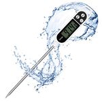 Flintronic Food Thermometer, Instant Read Meat Thermometers with LCD Screen, Auto-Off High Accuracy Cooking Thermometer with °F/°C, for Kitchen BBQ, Sugar, Milk, Water, Grill(Battery no Included)