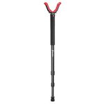 Zeadio Monopod support Stick Rest with High Density Foam Grip, Twist-Style Locking Leg, and Non-Marring V-Yoke Rest Head for Outdoor activities, 25"-51"