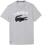 Lacoste Men's Graphic Big Croc T-Shirt, Silver Chine, Large