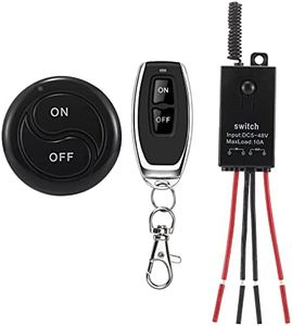 dstfuy Mini Wireless Switch 12V,5V/12V/48V/10A Relay Remote Switch for Lights,328FT Long Range for Ceiling Lights, Lamps, Industrial Control and Security Fields.