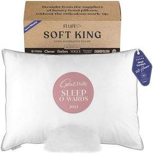 FluffCo Almohada de plumón Alternativo/Almohada de Hotel (Almohada de Lujo) Almohada de Microfibra de Calidad de Hotel de 5 Estrellas (Firme, King)