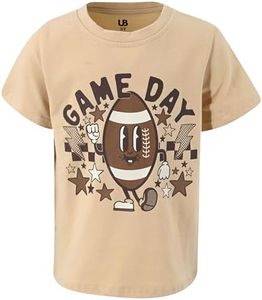 Unique Baby Boys Short Sleeve Fall Football T Shirt for Toddler and Kids (7Y, Game Day)