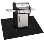 AiBOB Under Grill Mat, 40 X 60 inches Absorbent Oil Pad Protects Decks and Patios, Reusable and Waterproof, Black