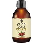 Pure World Natural Jojoba Oil 100% Pure and Undiluted 250ml. Coldand Freshly Pressed Premium Quality Jojoba Oil – Skin, Nails, Body and Face, Vegan…