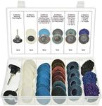 Swordfish 30500-30pcs Quick Lock Accessory Pack Assortment Kit, 2" (50mm) Backing Pads, Grinding Discs, Surface Conditioning Discs, Strip-Brite Discs, Wool Discs, Flap Discs Set