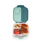 b.box Mini Lunch Box for Kids: Lunch Snack Container with 2 Leak Proof Compartments. Ages 3+ School Supplies, BPA Free (Emerald Forest, 4¼ Cup Capacity)