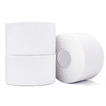 ADMITRY Athletic Tape,White Sports Tape Very Strong No Sticky Residue Wrist Ankle Tape for Gymnastics Volleyball Soccer Boxing Lacrosse Climbing Hockey Bat Injuries Medical Finger Tape(3 Rolls,1.5" x 10 Yards)