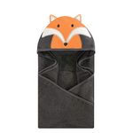 Hudson Baby Unisex Baby Animal Face Hooded Towel, Mint Bunny 1-Pack, One Size