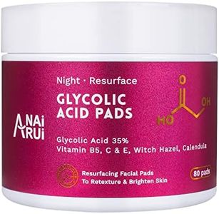 ANAiRUi Glycolic Acid Peel Pads AHA Resurfacing Face Pads with Vitamins B5, C & E, Witch Hazel, Calendula, Face Exfoliating Pads for Face Dark Spots, Acne and Reduces Fine Lines, Wrinkles
