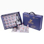 Hansol Professional Cupping Therapy Equipment Set with Pumping Handle 17 Cups & English Manual (Made in Korea)