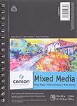 Canson Artist Series Mix Media Paper Pad for Wet or Dry Media, Dual Surface- Fine or Medium, Side Wire Bound, 138 Pound, 5.5 x 8.5 Inch, 30 Sheets