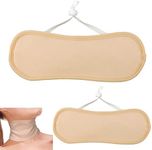 2Pcs Organic Castor Oil Packs Wrap for Neck, Adjustable Oil Neck Wrap with Elastic Strap Compress Wrap Reusable, Oil Pads Patch Kit Thyroid Castor Oil Pack Wrap Organic Cotton(Oil Not Included)
