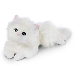 NICI Lying Cuddly Toy Cat Meowlina 45 cm I White Plush Cat I Fluffy Soft Toy Cat for Cuddly Toy Lovers – 48091