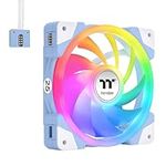 Thermaltake SWAFAN EX 14 ARGB Cooling Fan, Hydrangea Blue, 3-Fan pcak, 500~2000 RPM, Magnetic Connection, Reversable Blades, sync with MB RGB Software, CL-F184-PL14BU-A