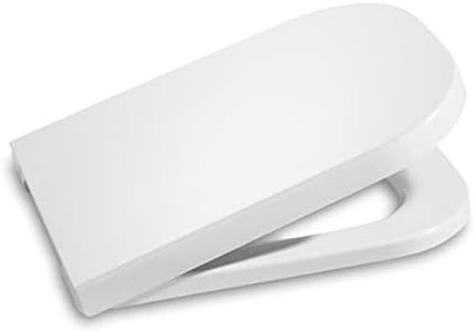 Roca The Gap A80173200B Abattant WC compact et abattant WC original avec chute amortie, remplacement de l'abattant de WC robuste, blanc, A80173200B