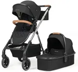 Beberoad Love RX 3-in-1 Baby Stroller with Bassinet, Toddler Stroller, Foldable Newborn Infant Stroller with Organizer, Rain Cover, Sunshade & Mosquito 2 in 1 Cover, Large Storage Basket