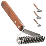 AIDIYA Coat King Rake 14-Blade Rake Pet Undercoat Rake,Professional Pet Dematting Comb Grooming Stripping Tool for Dogs and Cats (8.8cm)