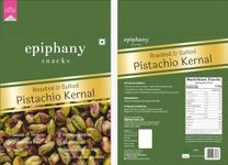 Epiphany Snacks Premium Californian Roasted & Salted Pistachios Kernels | Pista Dry Fruit, Without Shell Nuts Super Crunchy & Delicious Healthy Snack | Vitamins & Minerals Rich (300gm)