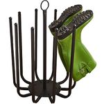 House of Home - Vintage Style Wellington Boot Rack, Indoor and Outdoor Welly Boot Stand for 5 Pairs, Durable Steel Boot Storage with Black Coating, Ideal for Large Boots and Wellies