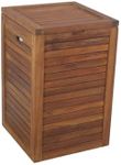 Medium Teak Laundry Hamper, or Indoor Outdoor Storage Bin