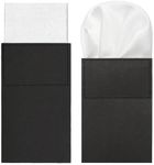 GHTIYLP Prefolded Pocket Squares for Men Solid Color Pre-folded Mens Handkerchief Suit Pocket Square for Business Wedding (White Round*1+White Flat*1)