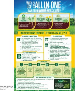 Westland Aftercut All In One Lawn Feed, Weed & Moss Killer – 80m² + 25% Extra