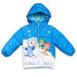 CoComelon JJ Cody Nico Baby Zip Up Fashion Winter Coat Puffer Jacket, Blue, 24 Months