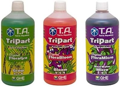 Senua-General Hydroponics Hard Warter Flora Series QT - FloraGro, FloraBloom, and FloraMicro Garden, Lawn, Supply, Maintenance 1Ltr
