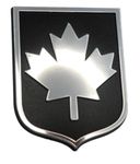 Canada Flag Canadian Maple Leaf Black Chrome Plastic car Emblem Decal Sticker CanBC